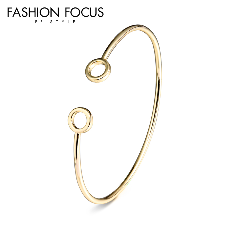 New design high polished high quality brass bangle bracelet women(图1)