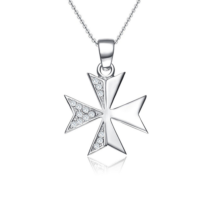 wholesale high quality New Arrival Fashion Religious 925 Silver Ladies star  Pendant Necklace(图4)