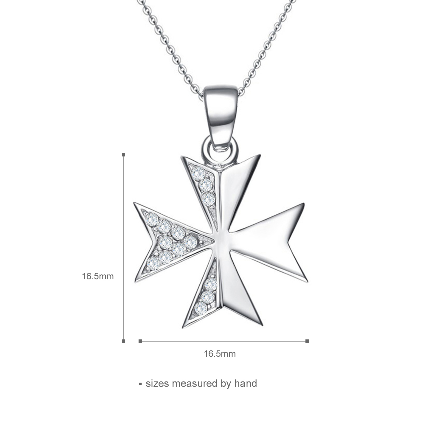 wholesale high quality New Arrival Fashion Religious 925 Silver Ladies star  Pendant Necklace(图5)