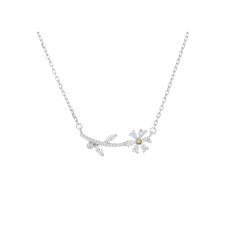 Designer Custom CZ 925 Sterling Silver rhodium  plated Small Daisy Petal  Women Jewelry (图8)