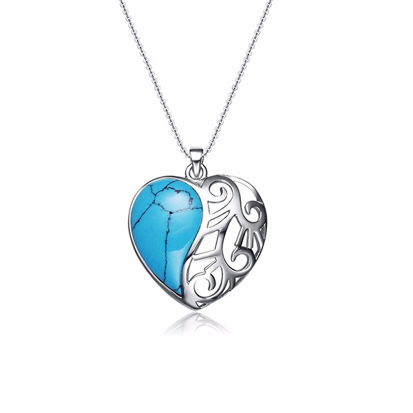  Turquoise heart necklace 