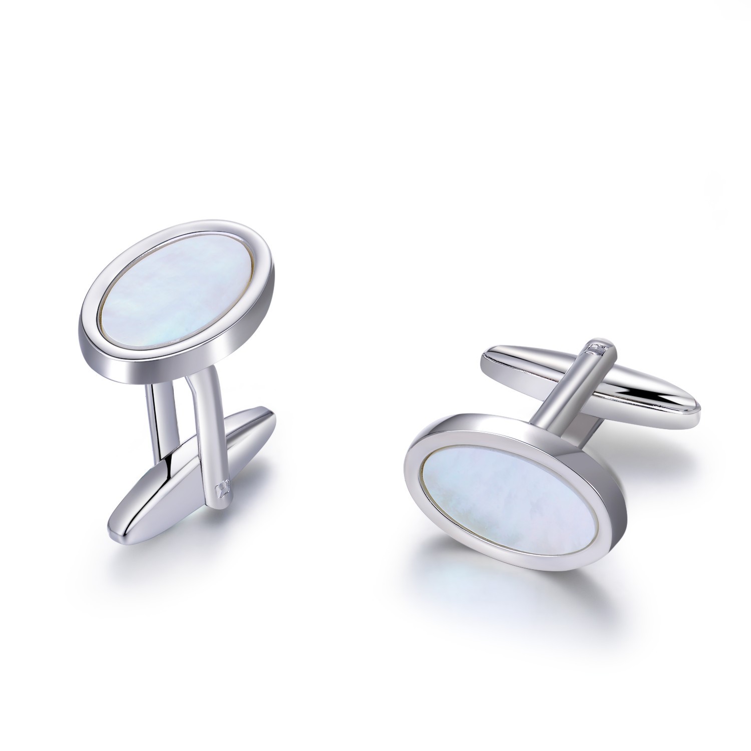 Blank Business Simple Cufflinks 925 Sterling Silver Wedding Custom Jewelry 