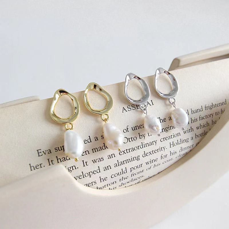 Fina jewelry manufacturer earrings sterling silver earrings drop pearl earrings scandinavian design
