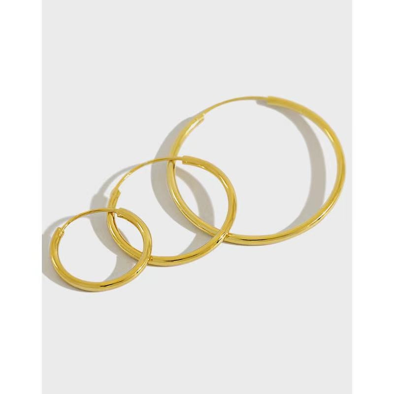 Fine jewelry earrings sterling silver hoop earrings gold plated earrings scandinavian design