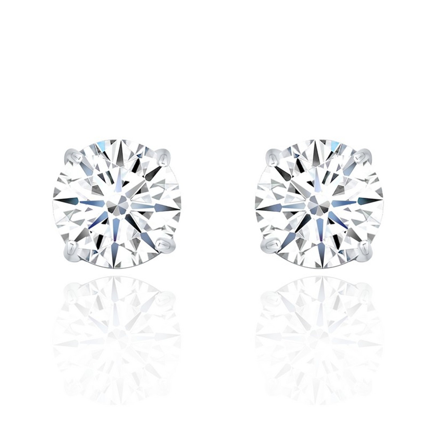 Simple 925 sterling silver cubic zirconia stud earrings cheap women jewelry wedding accessories