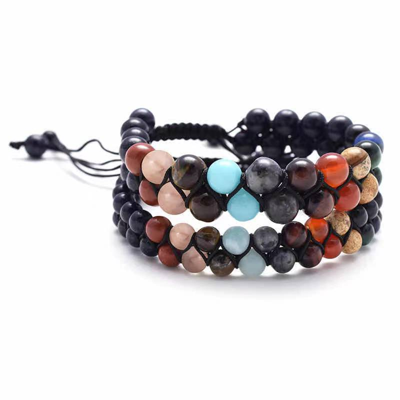 Wholesale New Design Hot Sell Fine Beaded Mens Braclets Stone Bead Bracelet for Men