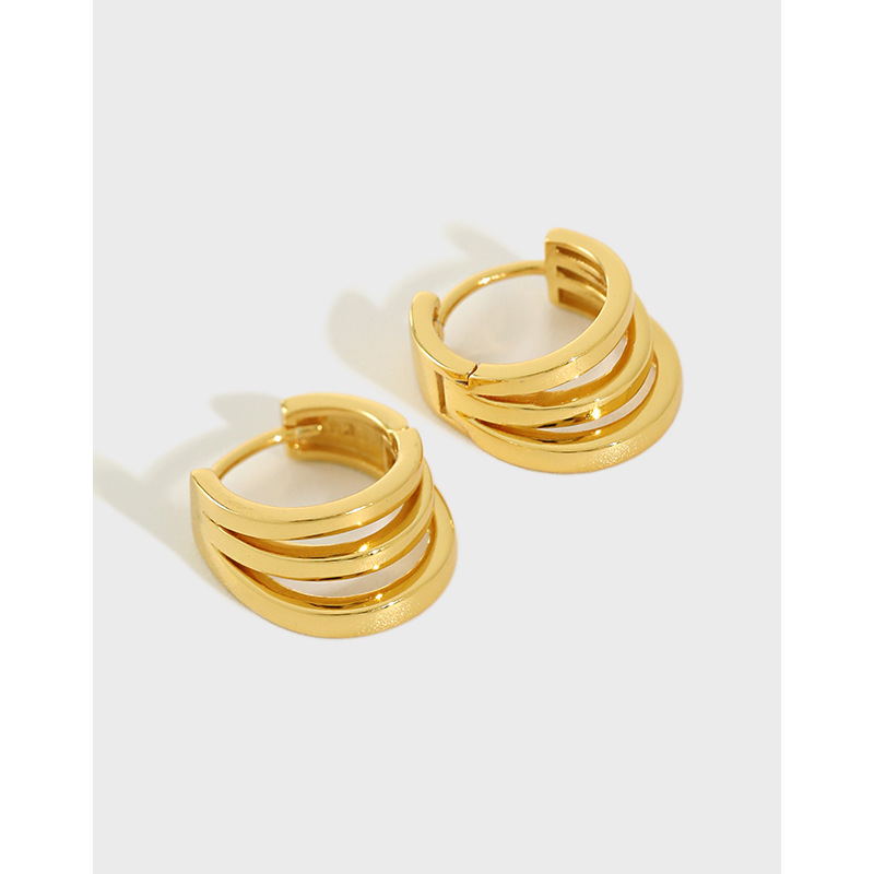 Jewelry hoops sterling silver gold rhodium plated hoop earrings for women girl