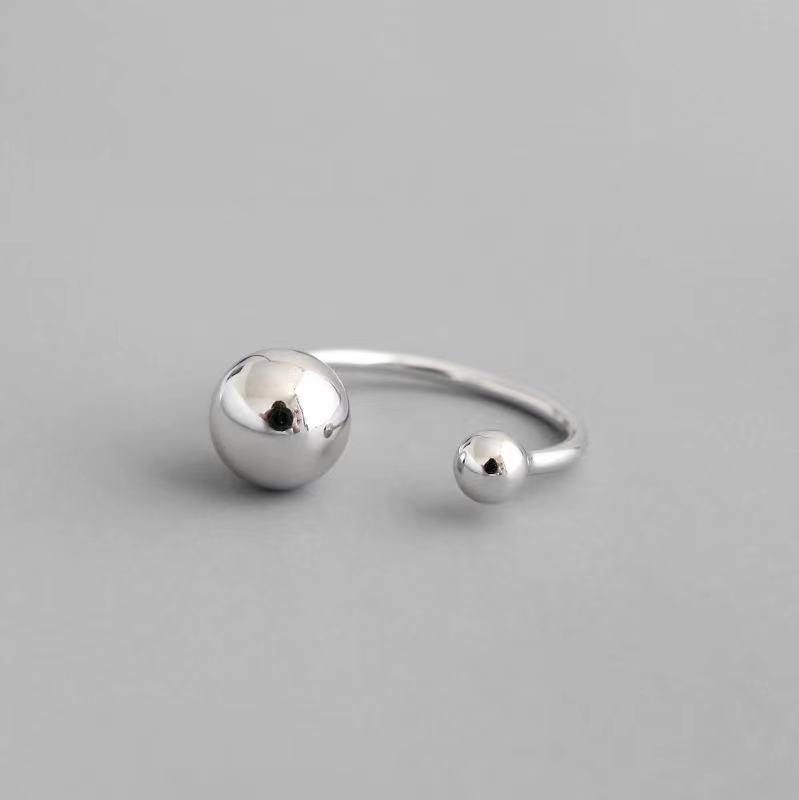 Party Plain Circle Trendy Minimalist Women Sterling Silver Rings