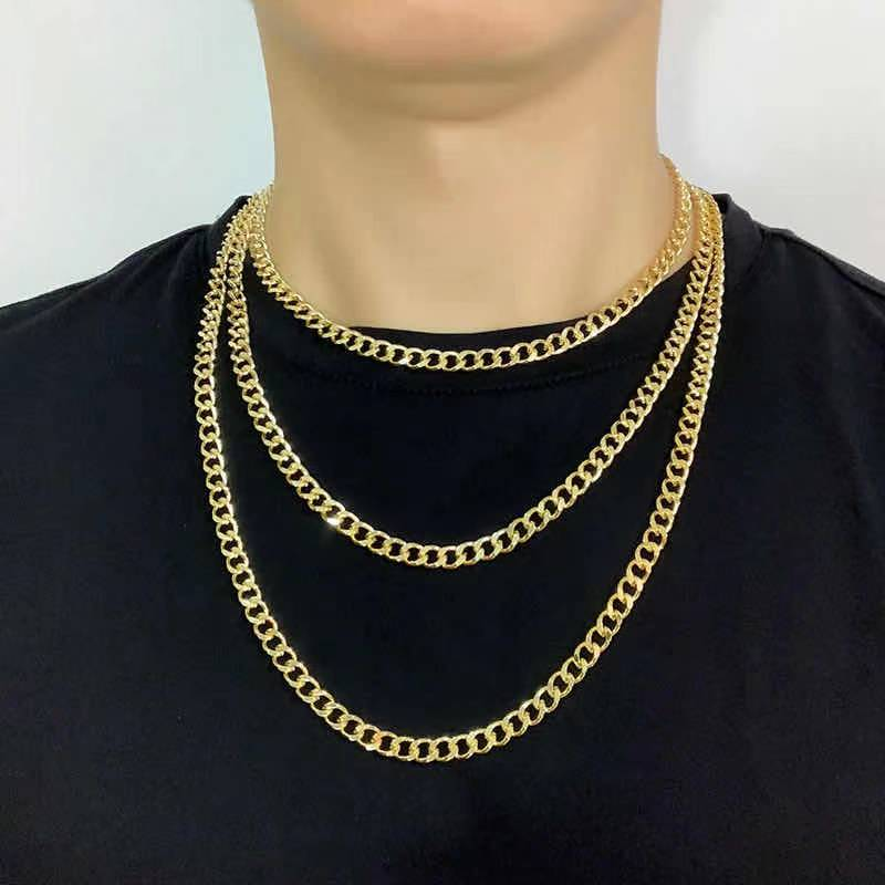 Classic And Simple Economical Trendy Gold Plated Men Chinese Mens Gold Chains Necklace