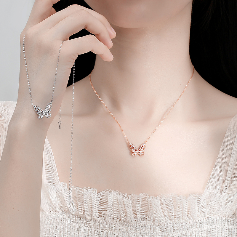 Rose Gold Plated Necklace Women Star Necklace Sterling Silver Rose Gold Plated Star Necklace Women Necklace Silver Women Necklace