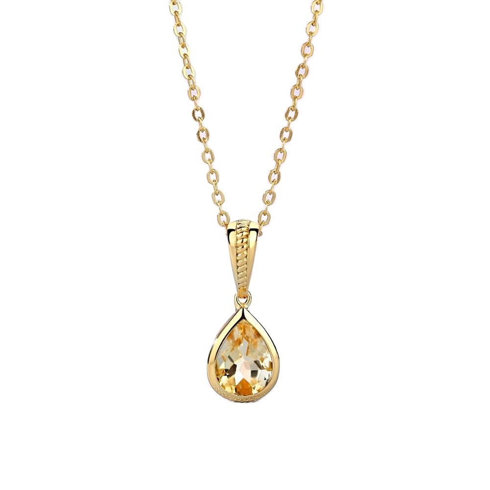 Dainty women Cubic Zirconia 925 Sterling Silver Cubic Zirconia Pendant Teardrop Gold Plated Necklace