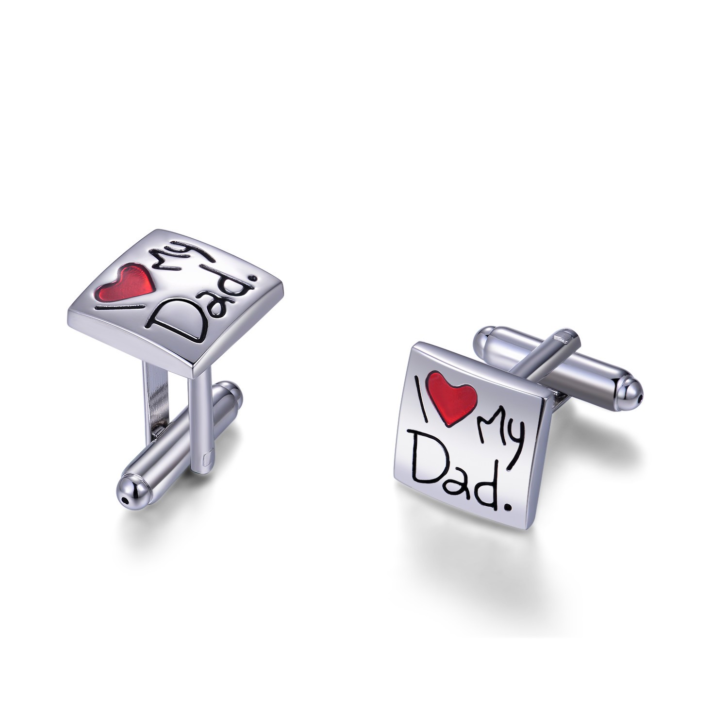 Custom Cute 925 sterling Silver cufflink rhodium plated ring jewelry