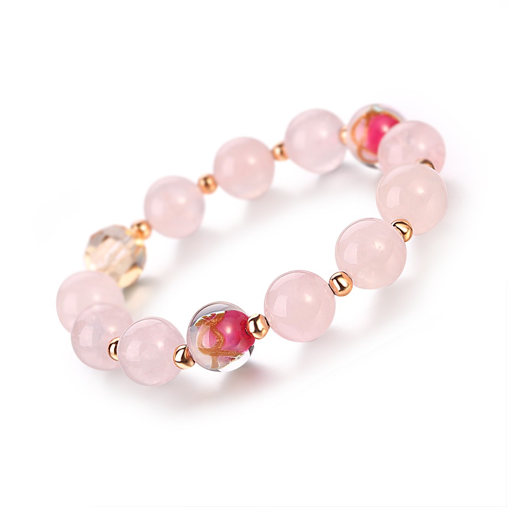 2021 Pink Quartz Crystal Natural Stone Wholesale Jewelry Gemstone Women