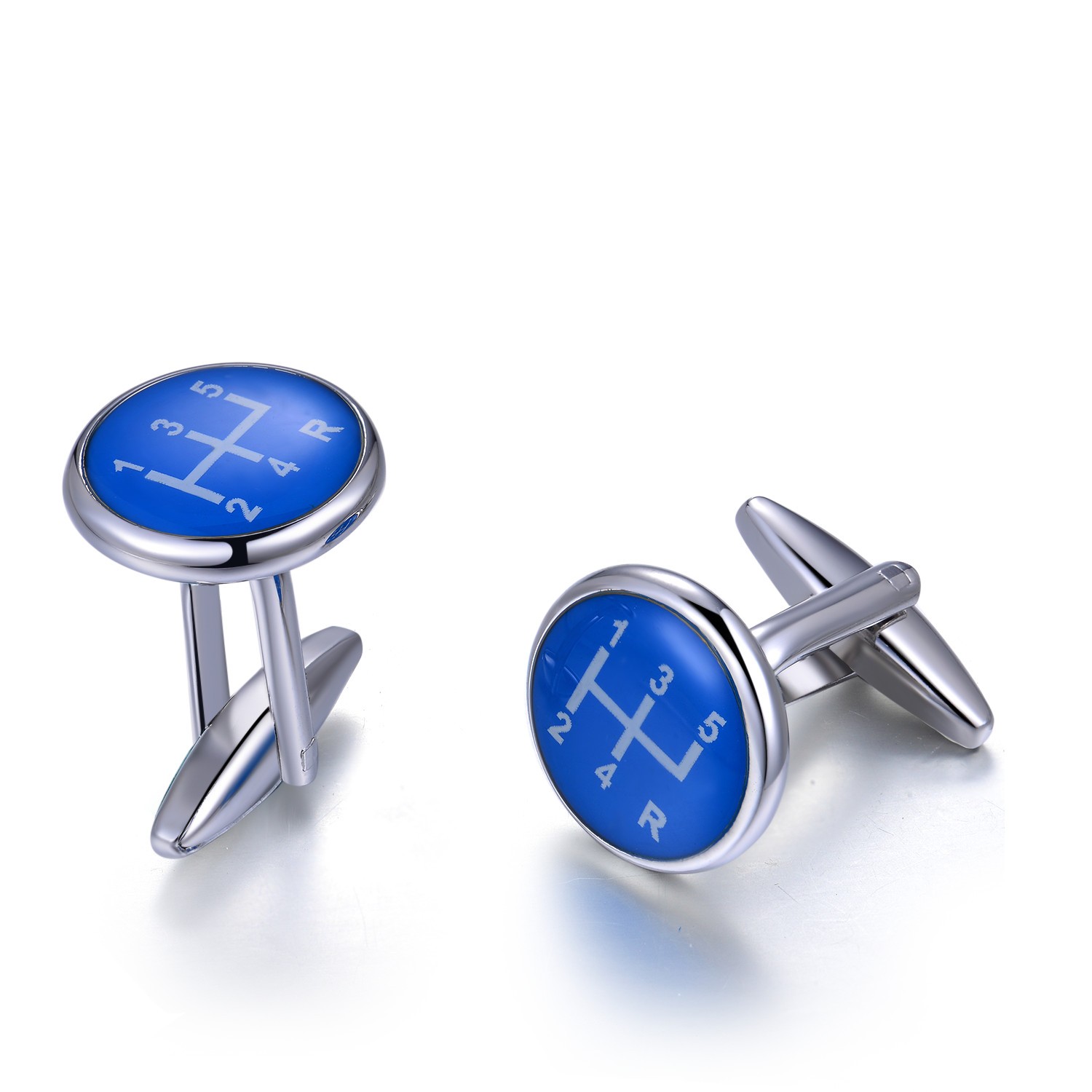 Direct Factory Cufflinks Mens Jewelry Rhodium Plated Enamel Eco-friendly Brass Cufflinks Men