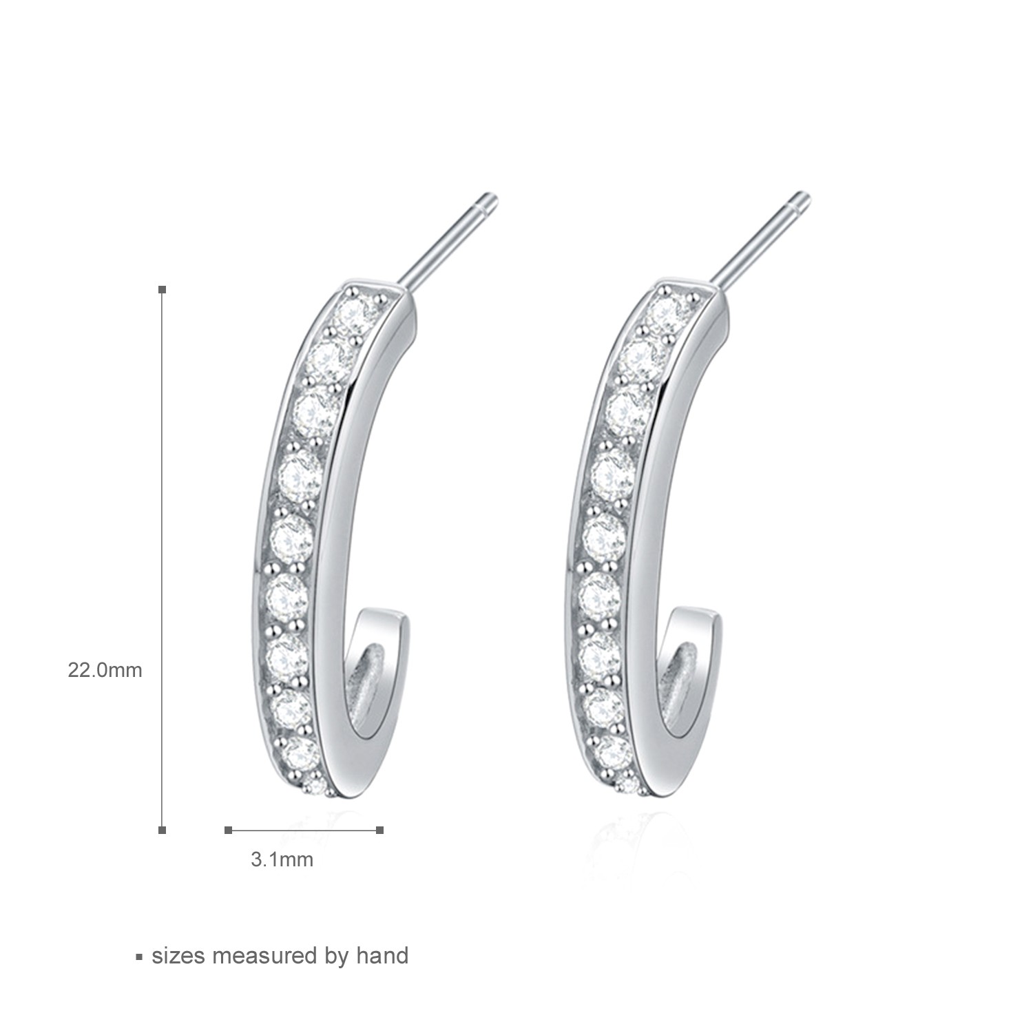 Best Selling Minimalism Earring 925 Sterling Silver Clip on CZ Earring Women Earring Jewelry