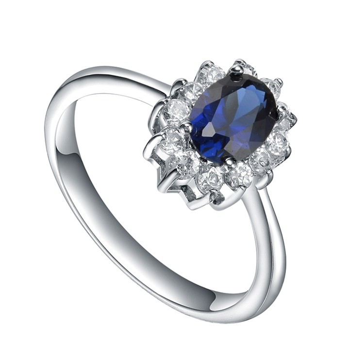 Fashion Dainty Jewelry Crystal Diamond Classic Trendy Luxury 925 Sterling Silver Cubic Zircon ring