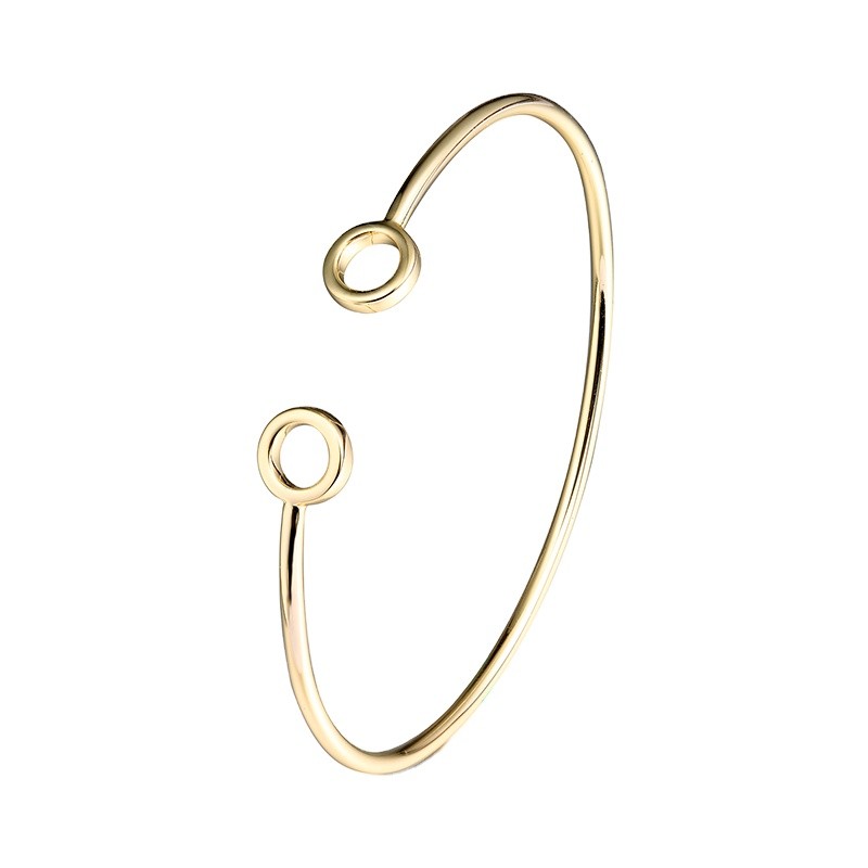 New design high polished high quality brass bangle bracelet women
