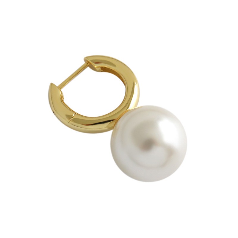 2021 hot custom charms for jewelry 14k pearl earring 18k gold solid jewelry brass earring women