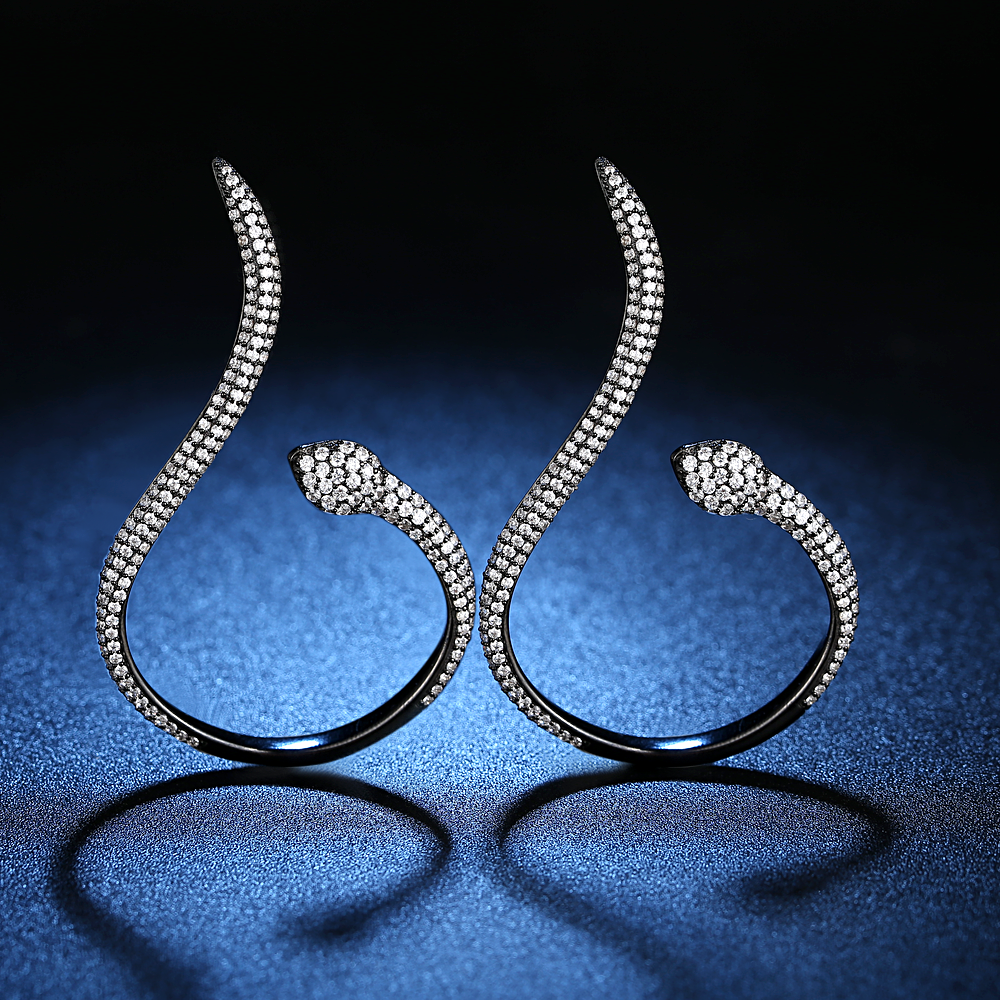 Custom animal 925 sterling Silver stud earring CZ jewelry sets for women