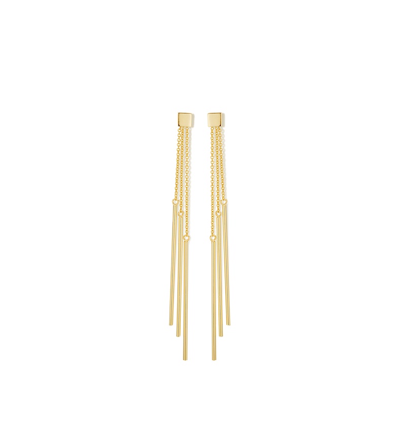 Trendy Fashion Earrings Women Jewelry Eco-friendly Brass Chain14K Gold Plated Long Drop Tassel Earri