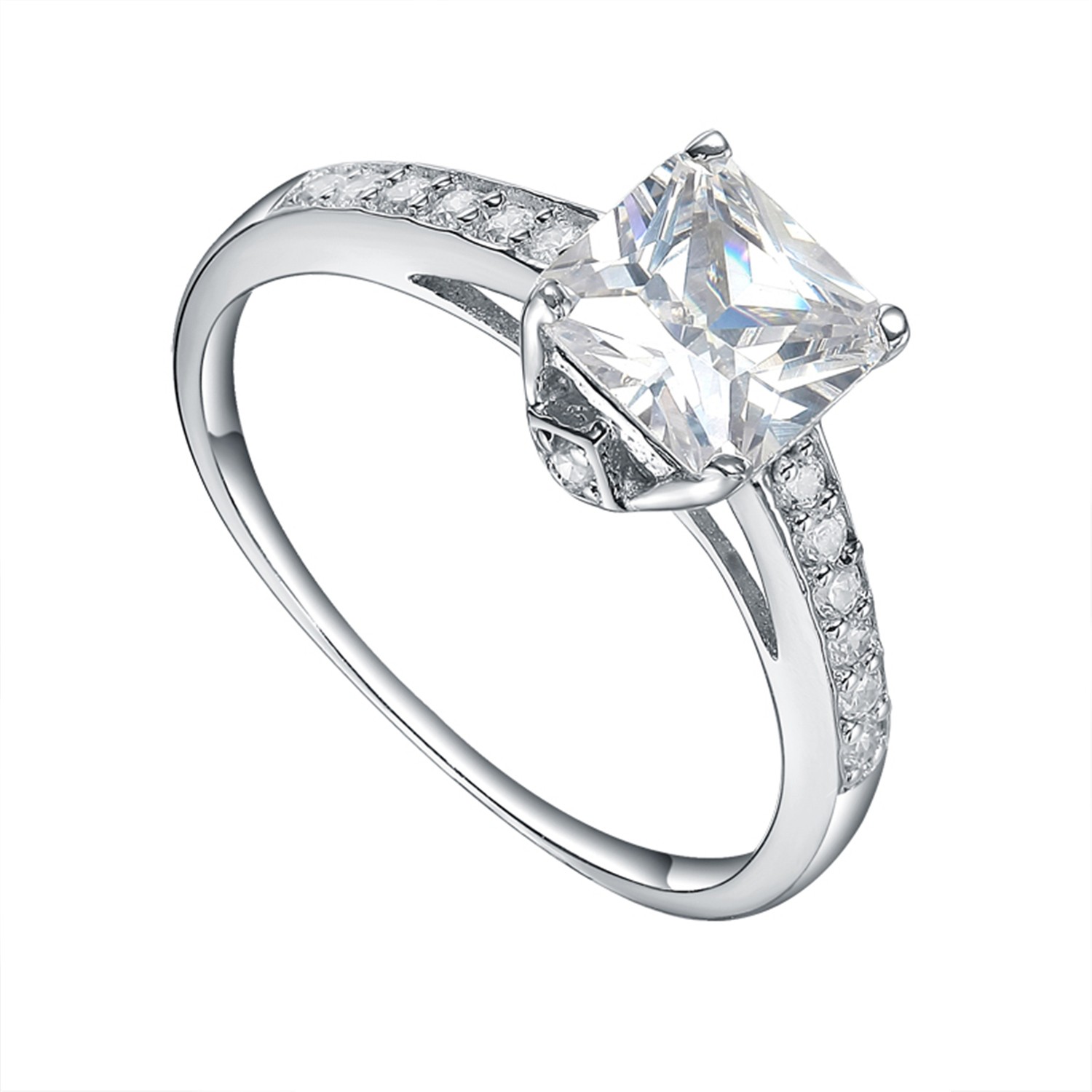 Classic Eternity, Silver Zircon Ring