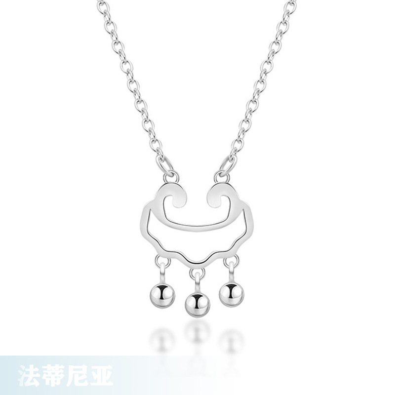 Stainless Steel Safety Lock Pendant Necklace