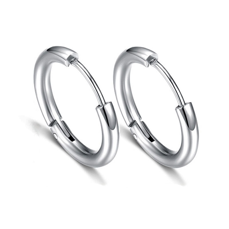 Stainless Steel Simple Hoop Earrings