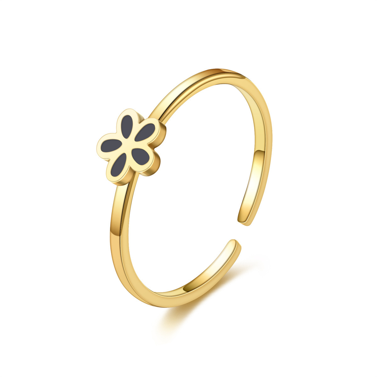 Stainless Steel Daisy Ring