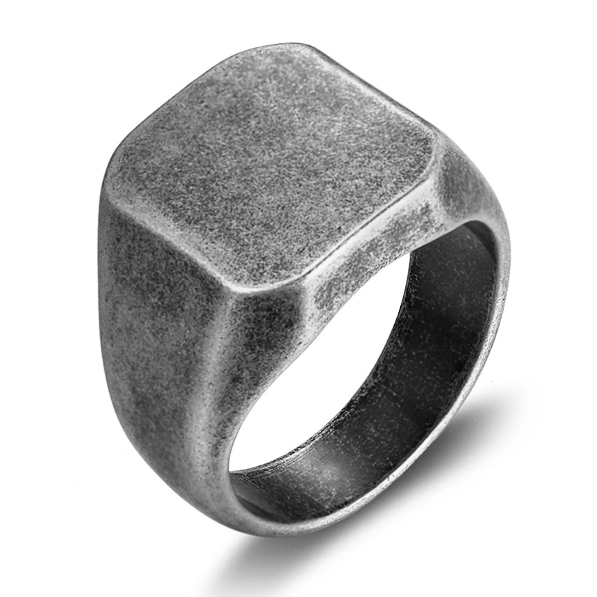 Stainless Steel Retro Simple Nostalgic Ring