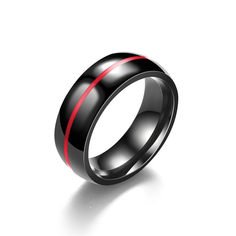 Stainless steel simple fashion ring for men