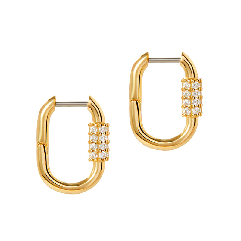 Brass Fashion Vintage U-shaped Earrings