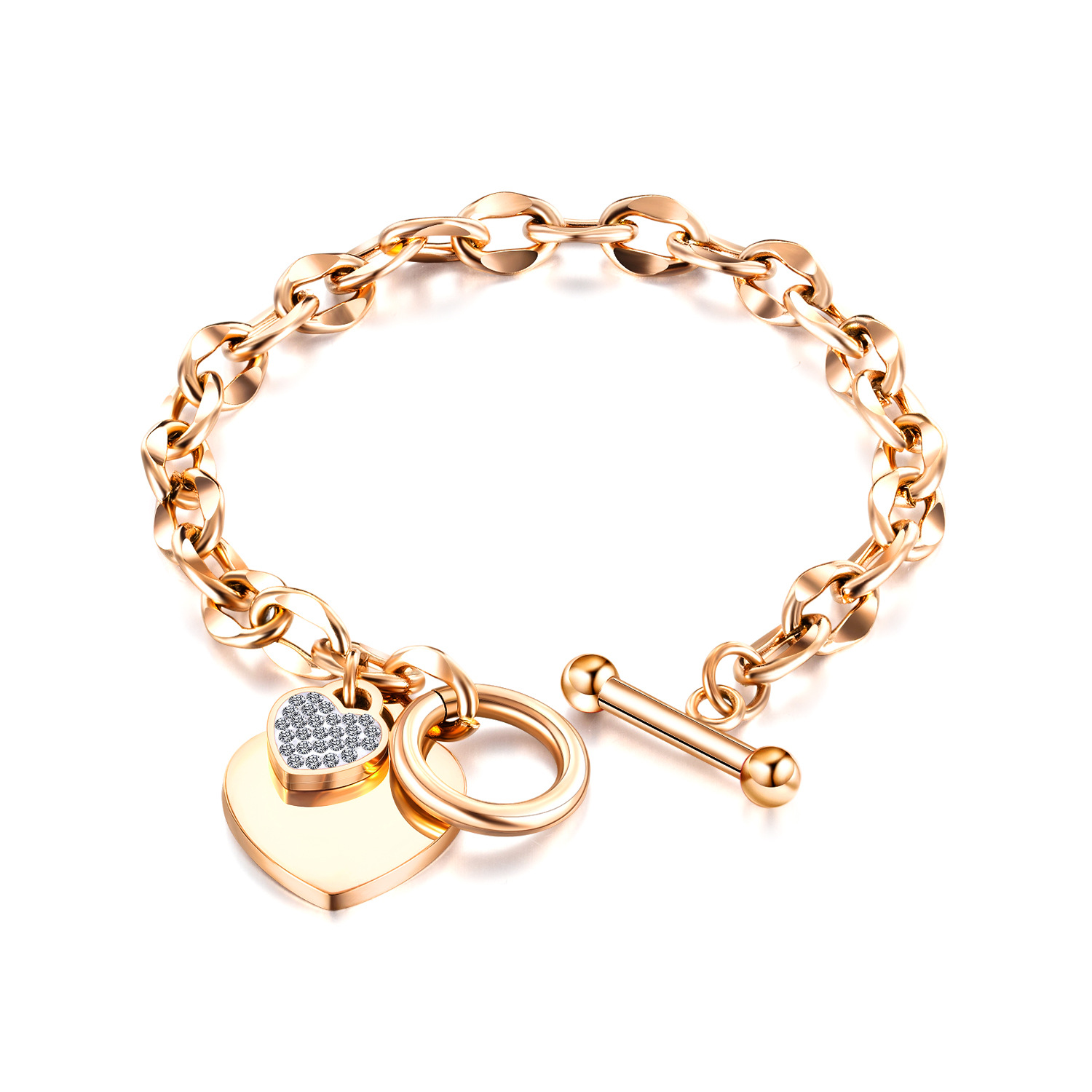 Brass Fashion Heart Bracelet
