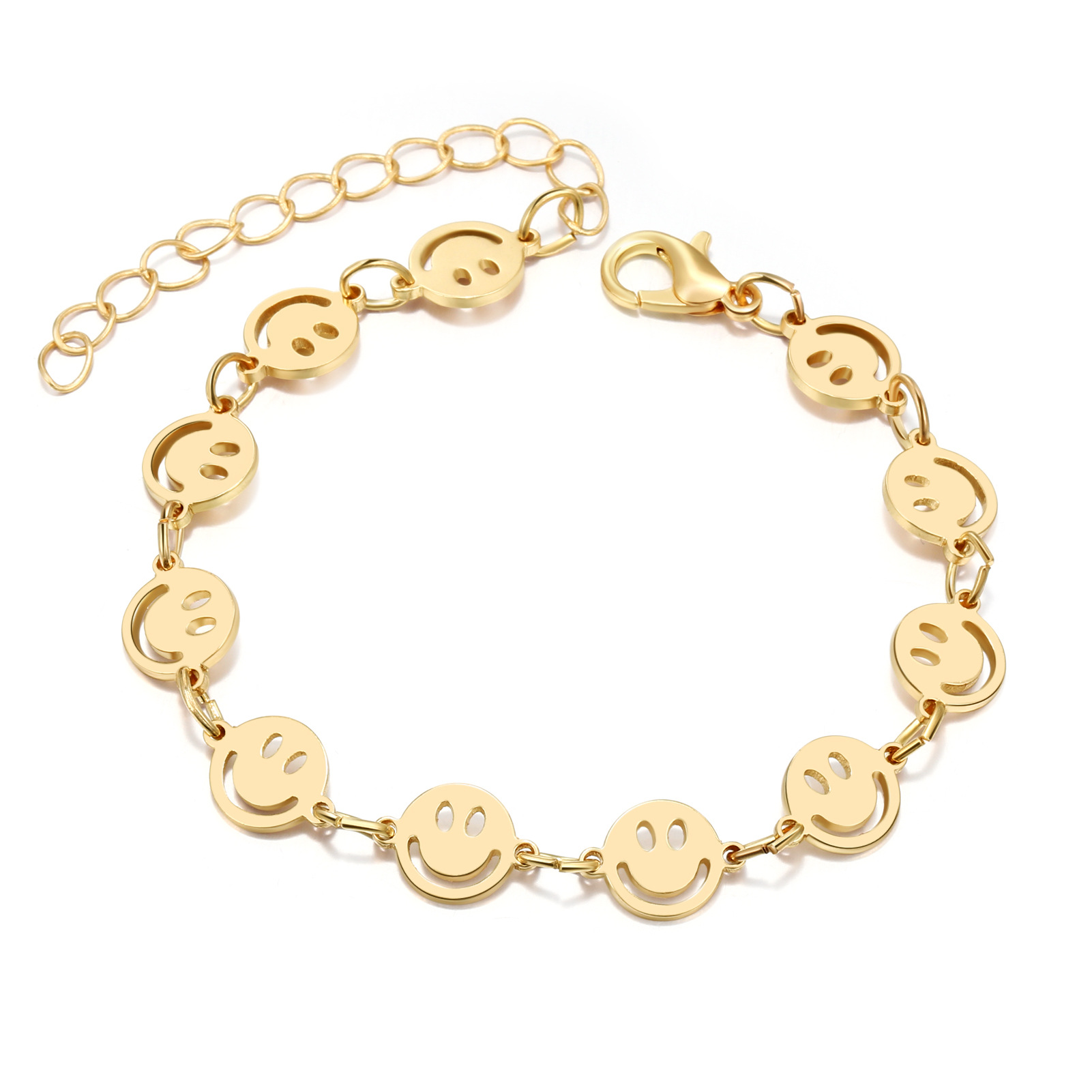 Brass Fashion Smiley Bracelet