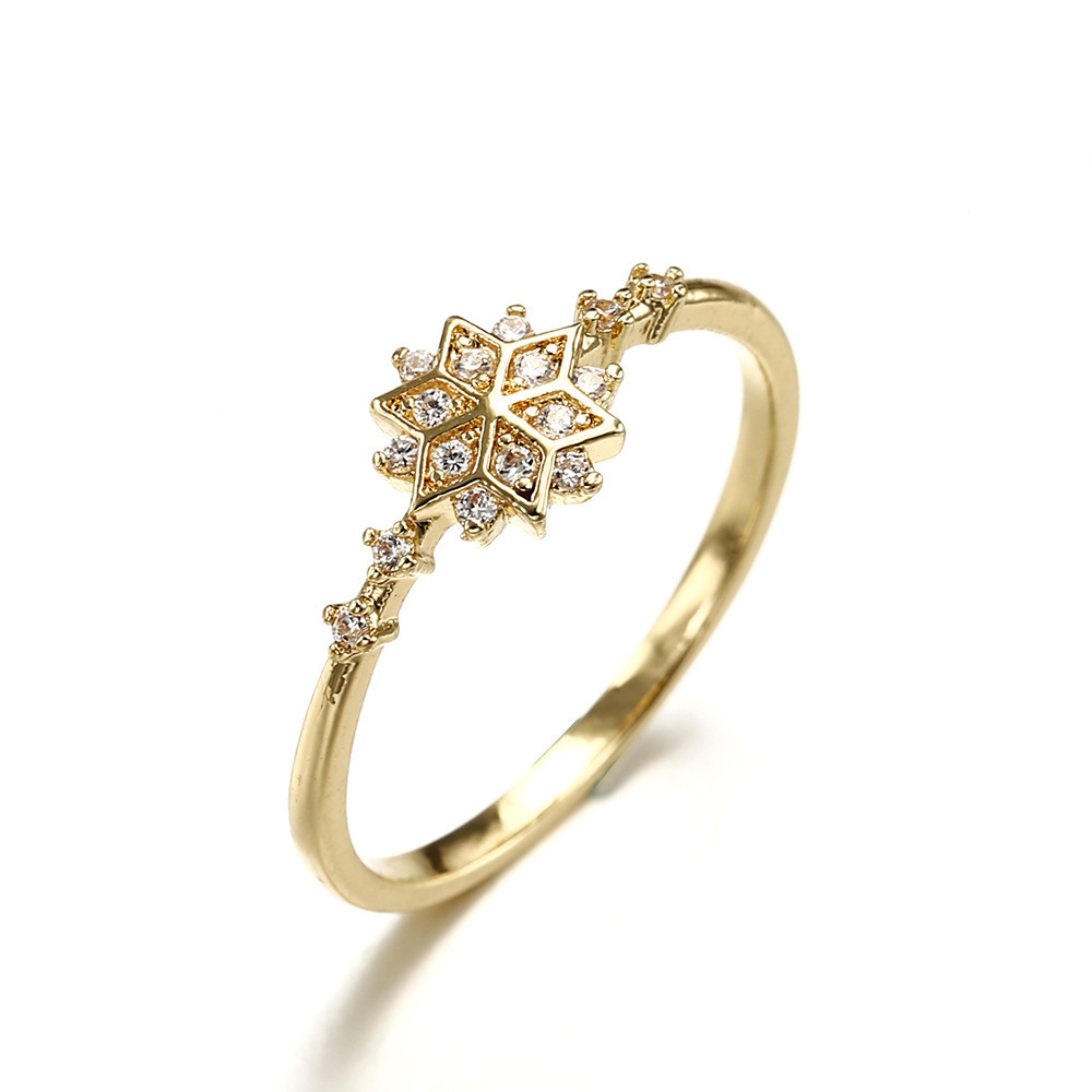 Brass Fashion Zircon Ring