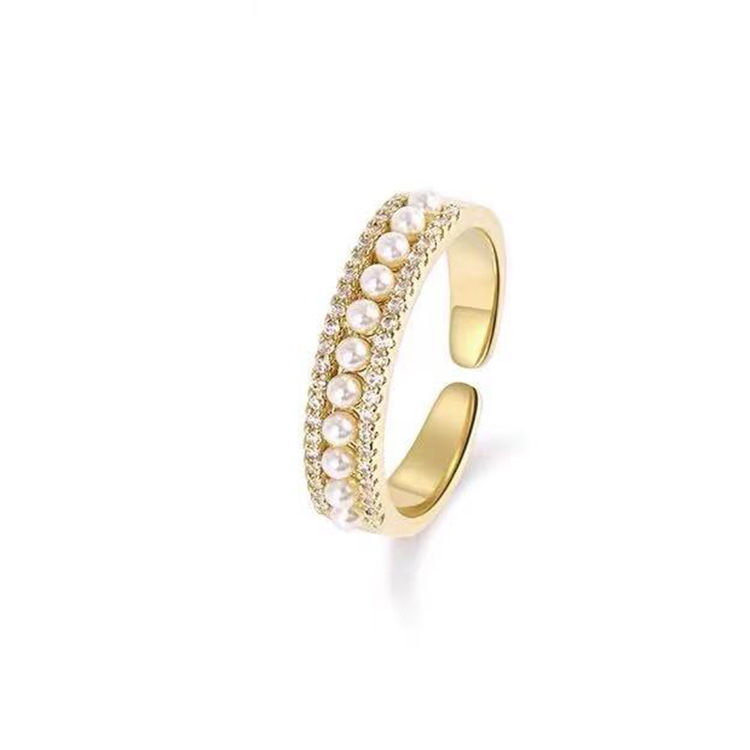 Brass Fashion Zircon Chop Ring