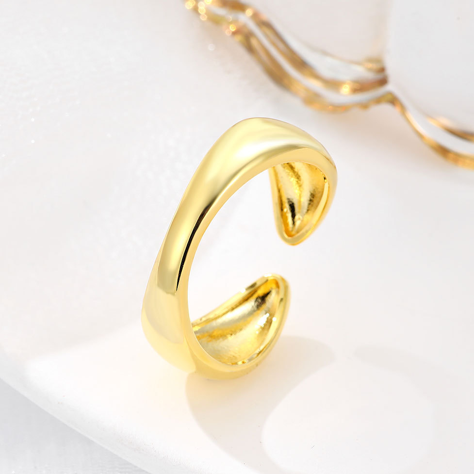 Brass Fashion Open Simple Ring