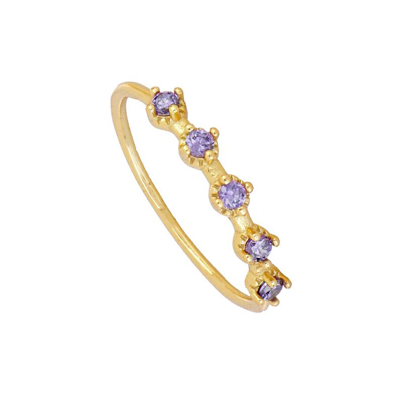 Brass Fashion Zircon Ring