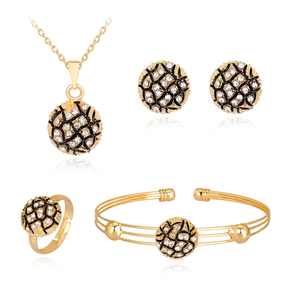 Brass Fashion Statement Zirconia Jewelry Set
