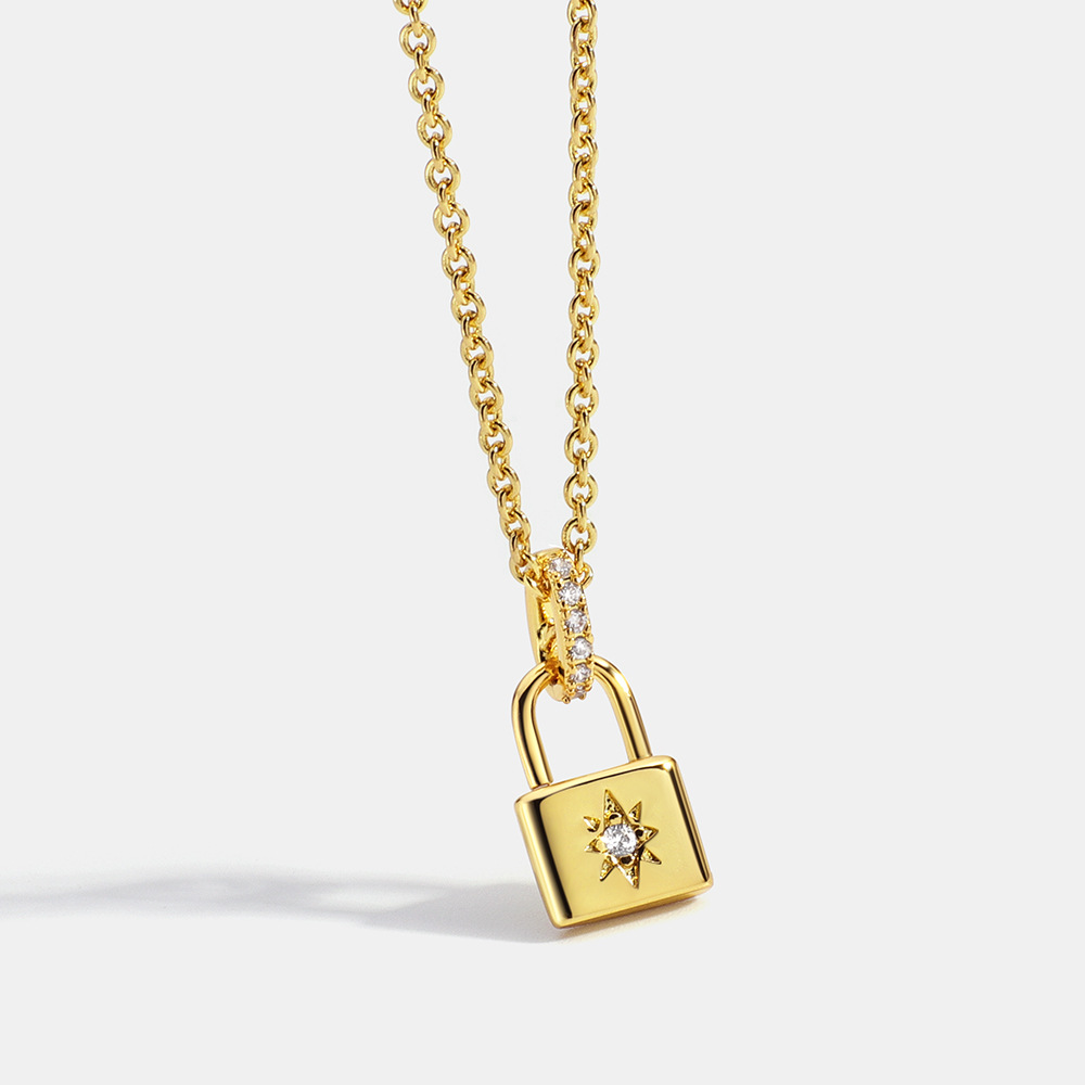 Brass Fashion Lock Pendant