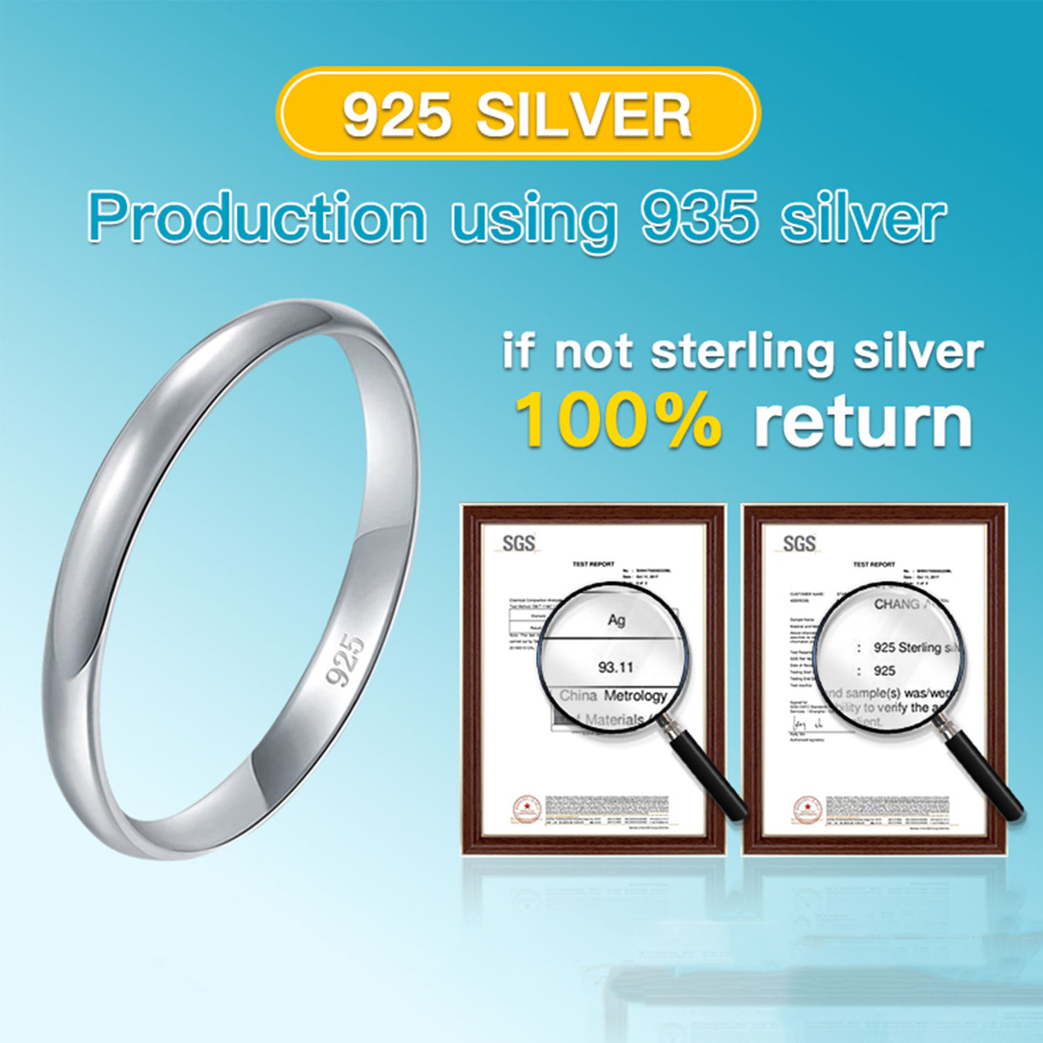 Delicate silver double layer ring, sparkling zirconia brings you a great match(图3)