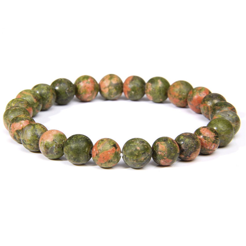 Flower Green Natural Stone Bracelet — A Moisturizing Choice of Natural Vitality