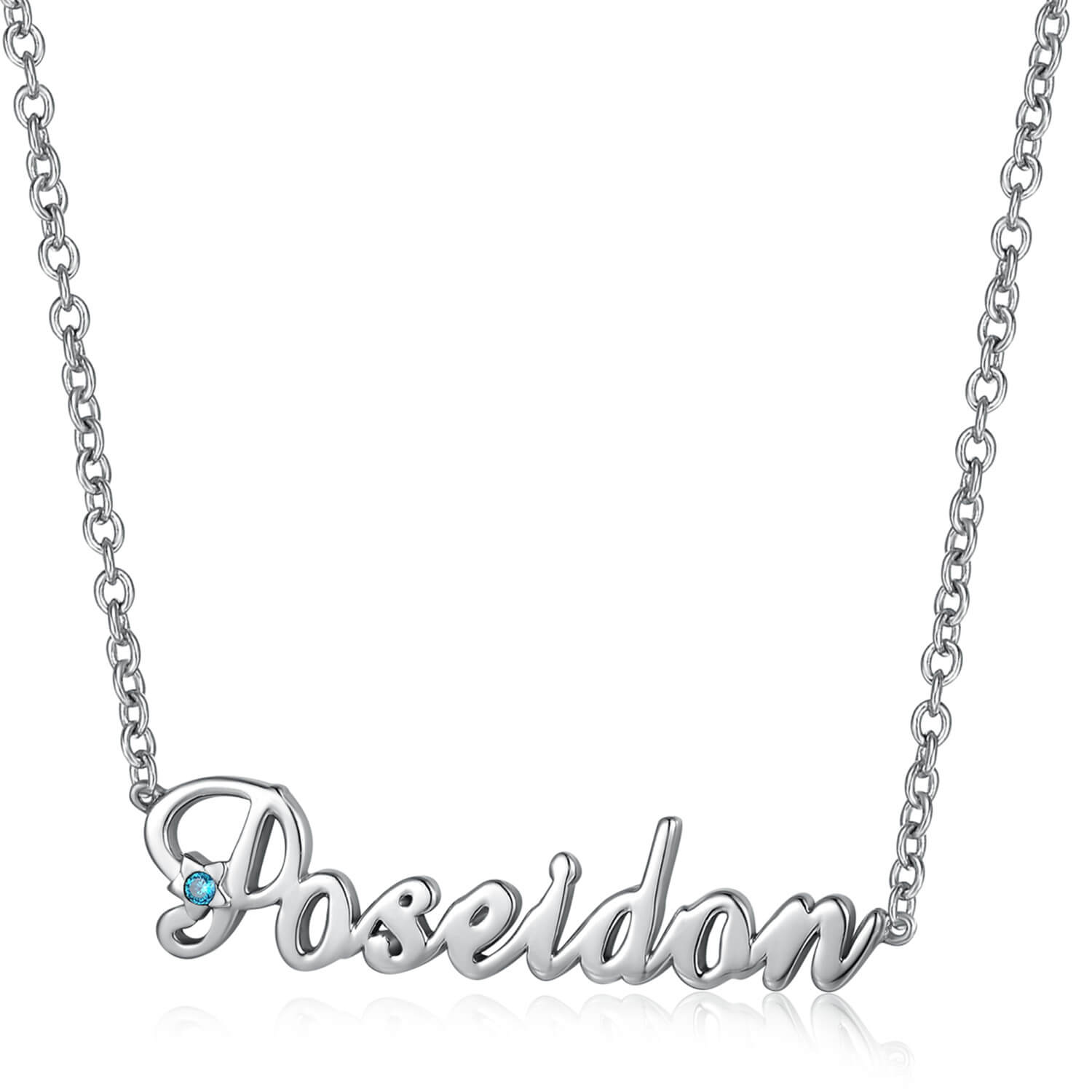 Unique Silver Custom Name Pendant Necklace
