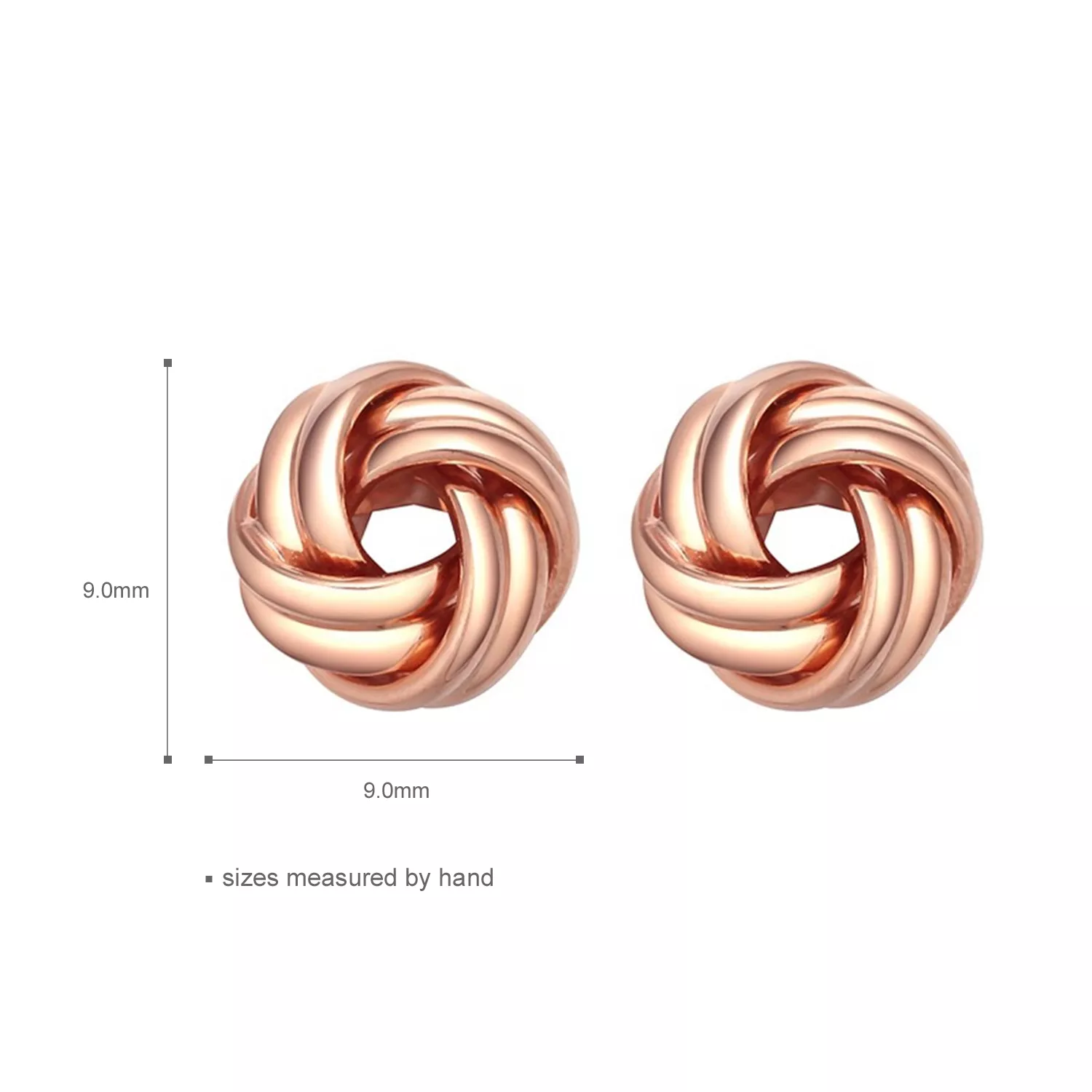 Jewelry Rose Gold Plated Sterling Sliver Hoop Stud Fashion Earrings For Women(图2)