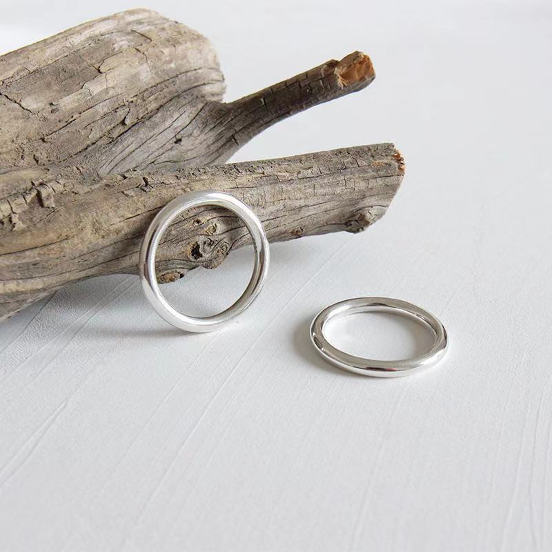 Fine jewelry silver ring 925 sterling scandinavian silver ring set women (图2)