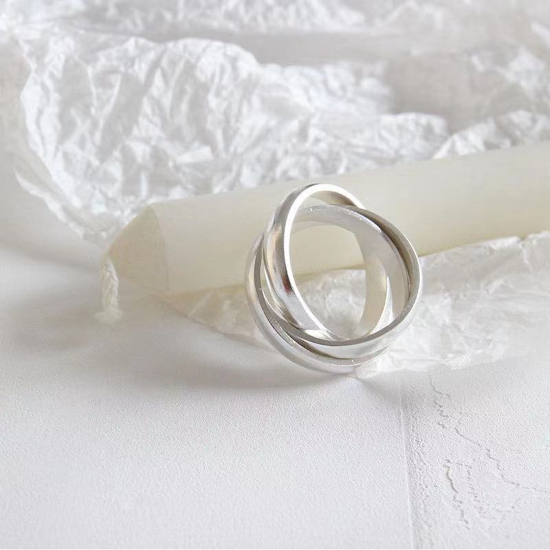 925 sterling silver rings scandinavian design ring women jewelry(图3)