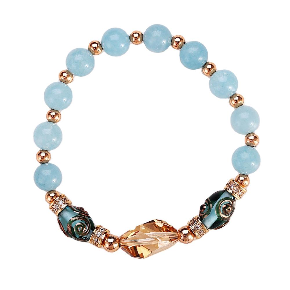Charm Blue Elegant Beads Bracelets Stone Jewelry Women Jewelry Hot Sale Good Quality Birthday  Gift(图5)