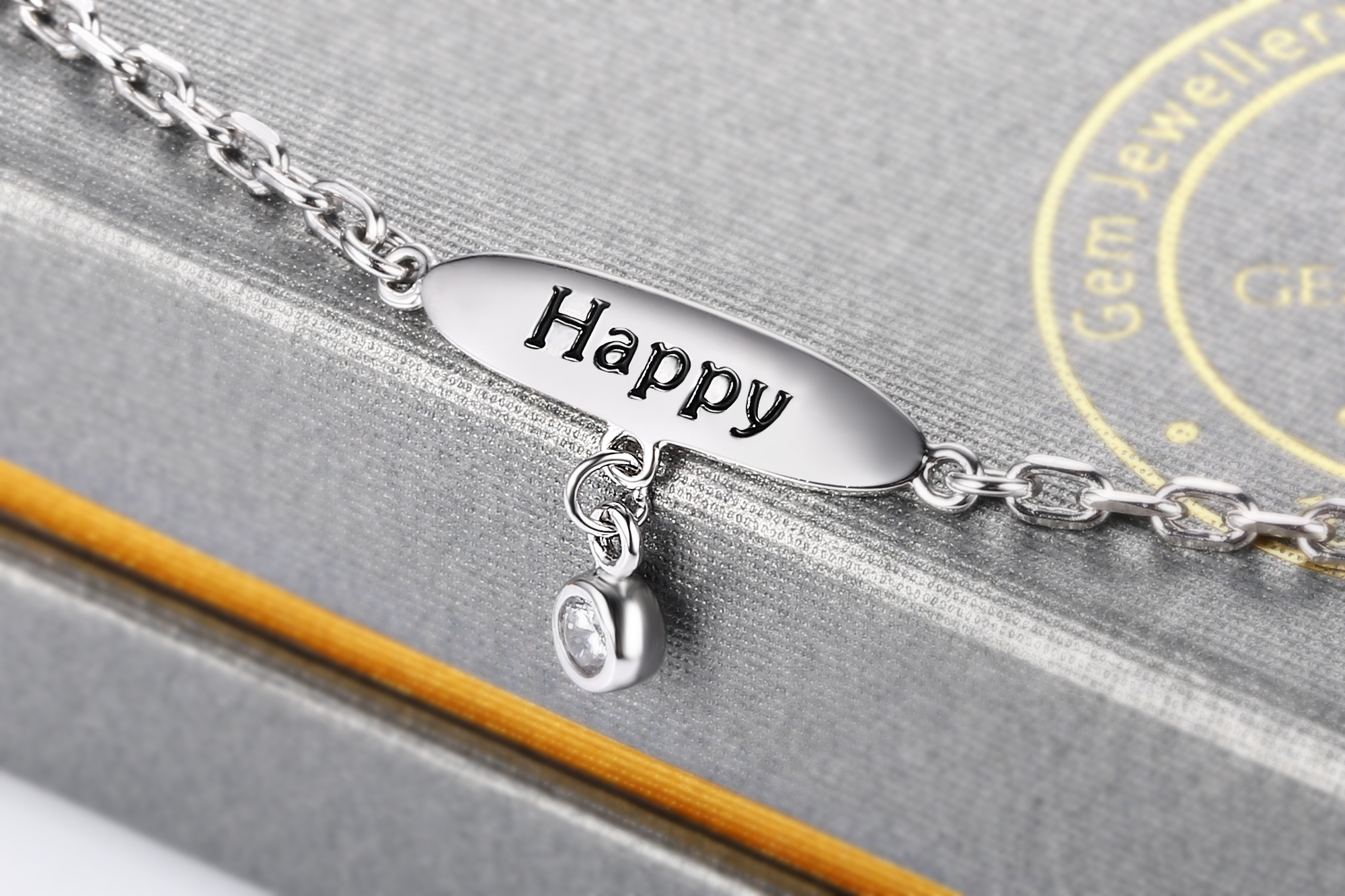 Simple Personlzied 925 sterling silver Bracelet Girls Child Clear CZ Bracelets bangle jewelry(图2)