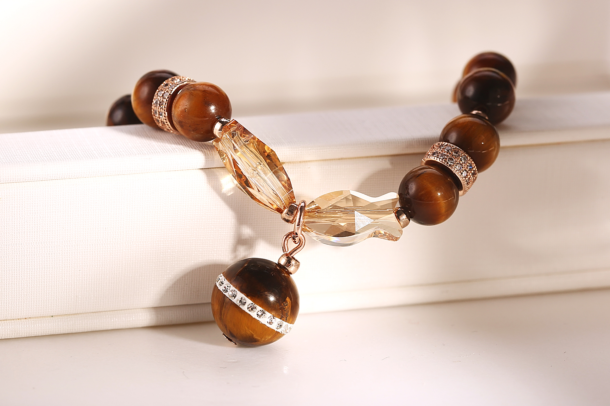 Hot Selling Tigers Eye Beads Bracelets Women Jewelry High Quality Present Gift beaded braclets(图2)