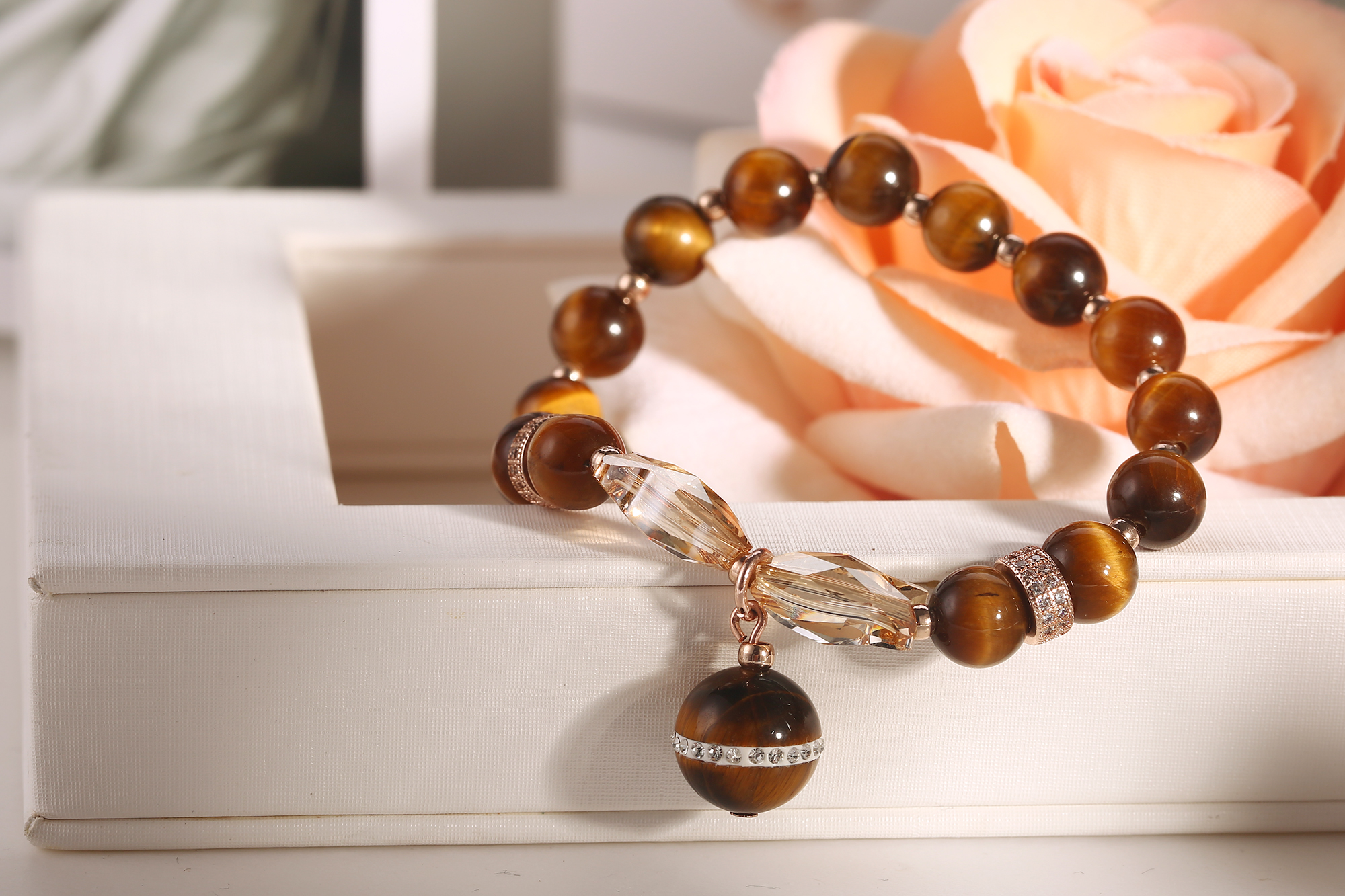 Hot Selling Tigers Eye Beads Bracelets Women Jewelry High Quality Present Gift beaded braclets(图1)