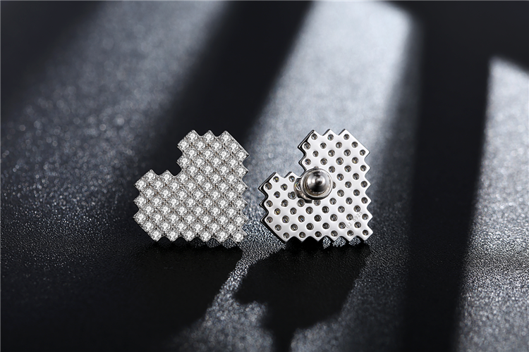 Wholesale Silver Jewelry Wholesale Jewelry Accessory Trendy Heart stud Earrings(图5)